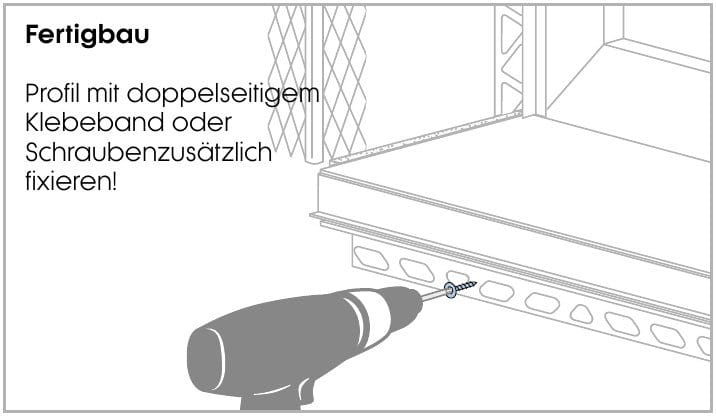 Zusätzlich fixieren – Fertigbau