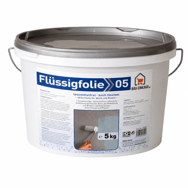 5 kg Flüssigfolie 1-komponentige, lösemittelfreie, elastische Abdichtung