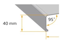 Aluminium Fensterbank weiss 195mm