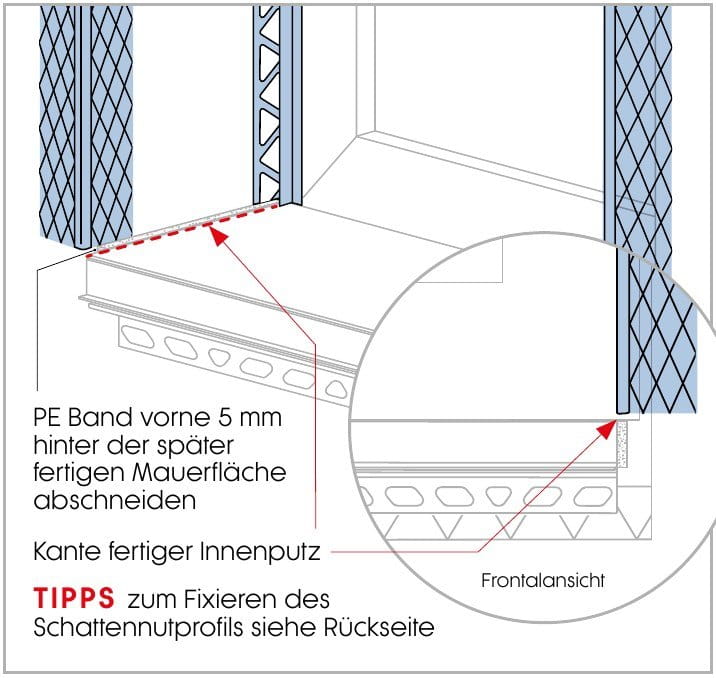 Kantenschutz setzen