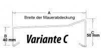 Mauerabdeckung / Attika Breite 110 mm blank