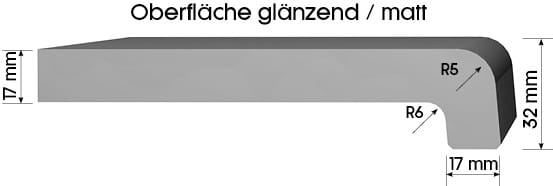 Fensterbank helopal exclusiv Tiefe 300 mm