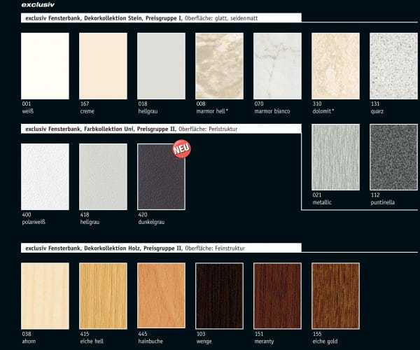 Alu Fensterbank halbrund ohne Gefälle RAL nach Wahl (Konfigurator)