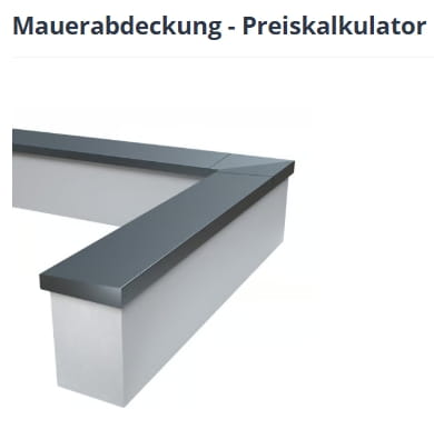 Schnellanfrage Mauerabdeckung