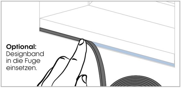 schattenfuge montage designband einsetzen