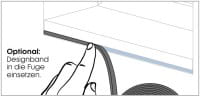 schattenfuge montage designband einsetzen