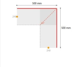 Alu-Fensterbank Außenecke RAL (Konfigurator Pool)