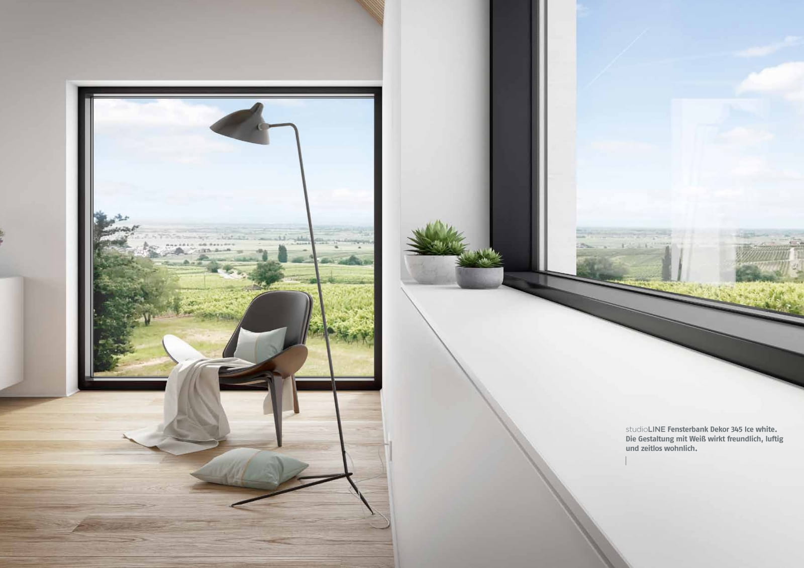 Weiße Fensterbänke Studio Line